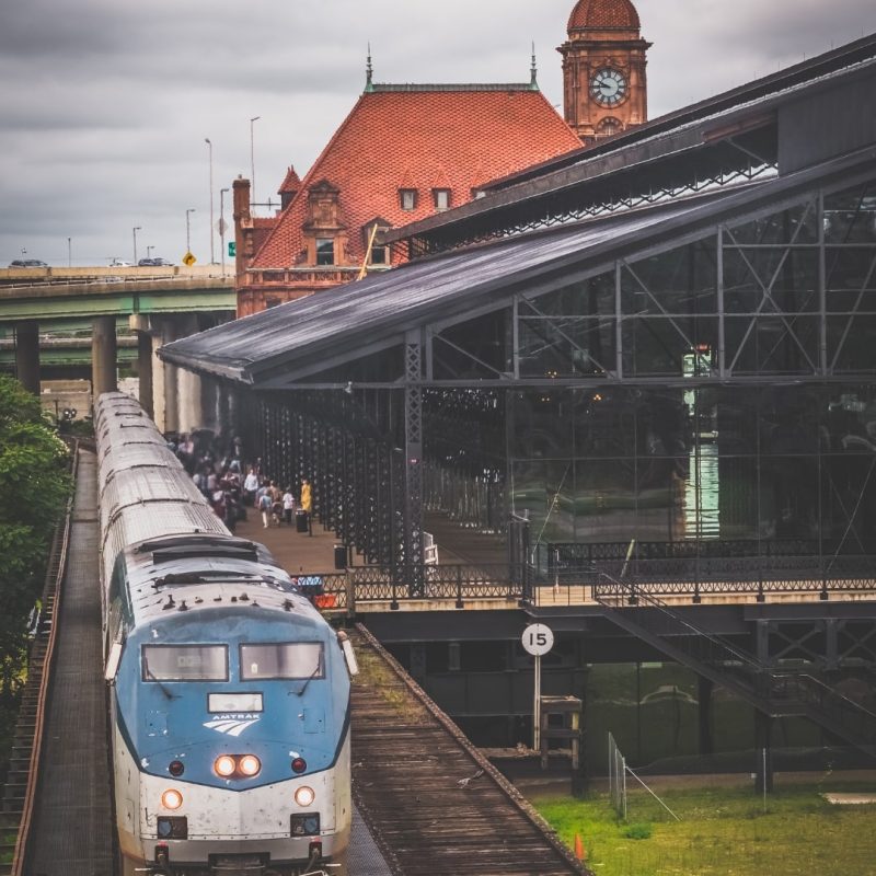 Amtrak train sa Main Street Station sa Richmond, Virginia